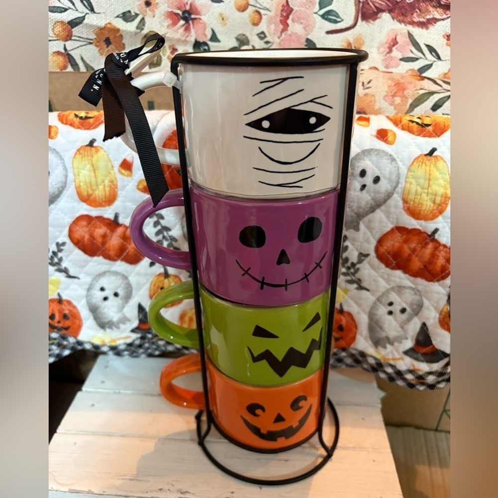 Rae Dunn Colorful Stacking Mugs - Picture 3 of 3
